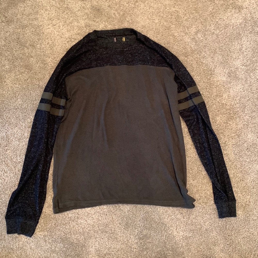 Army green and charcoal boys sweater